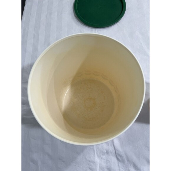 Tupperware One Touch White Canister Set Of 2 Nesting Flowers 2417A-4, 2423E-3 - Picture 7 of 8